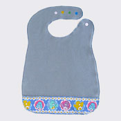 SALE<br>Waterproof organic cotton bib with snaps<br>Free shipping